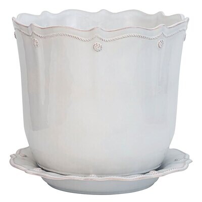 Juliska Berry &amp; Thread Whitewash 12 Inch Planter &amp; Saucer JA149/W, MPN: JA149/W, 810113170091