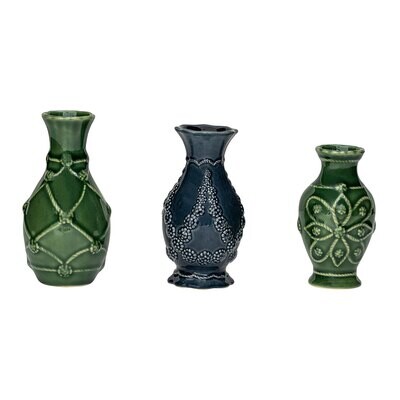 Juliska Veronica Beard Jardins du Monde Green Blue Mini Vase Trio JMX139SET/88, MPN: JMX139SET/88, …