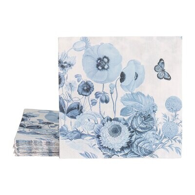 Juliska Field of Flowers Chambray Luncheon Paper Napkin Pack 20 NL01/44, MPN: NL01/44, 810113170480
