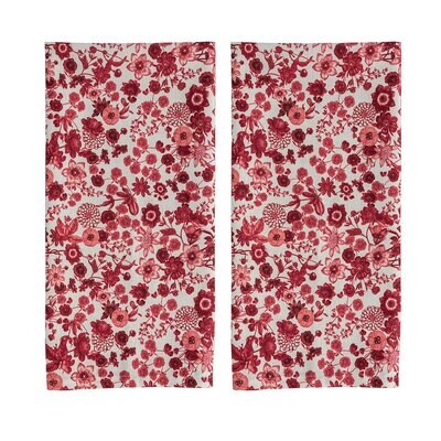 Juliska Field of Flowers Ruby Kitchen Towel Set of 2 FF02SET/73, MPN: FF02SET/73, 810090265179