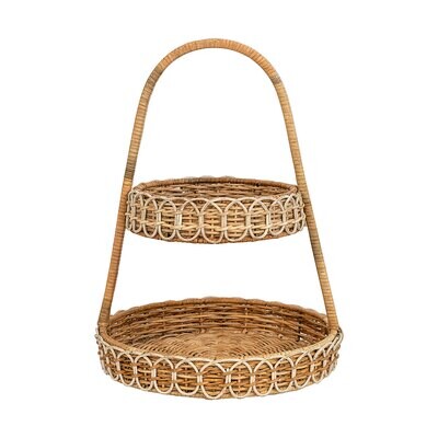 Juliska Provence Rattan Whitewash Two Tiered Server RT32/10, MPN: RT32/10, 810090269511