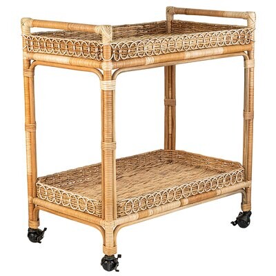 Juliska Provence Rattan Whitewash Bar Cart RT25/10, MPN: RT25/10, 810090269450
