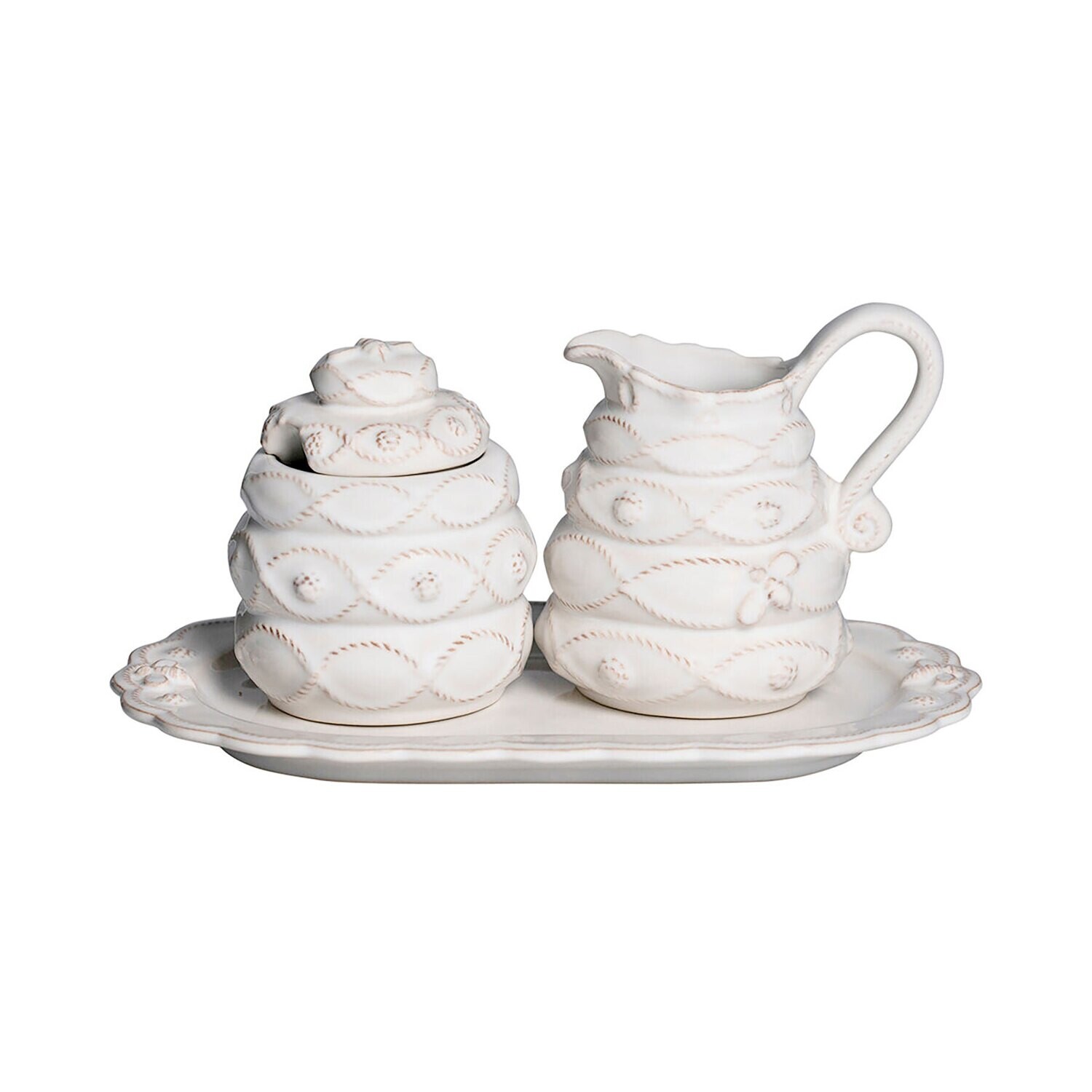 Juliska Jardins Du Monde Whitewash Creamer Sugar Set JMX23SETX/10, MPN: JMX23SETX/10, 810090264752