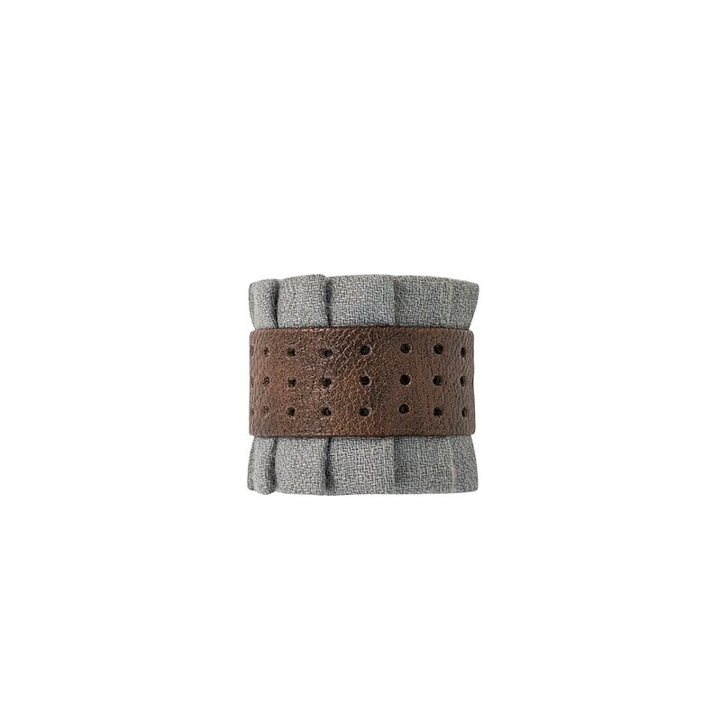 Juliska Ruffle Grey Wool Napkin Ring LR71/88