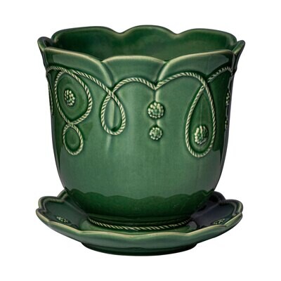 Juliska Veronica Beard Jardins du Monde 7 Inch Planter &amp; Saucer JM137/G, MPN: JM137/G, 810090266589