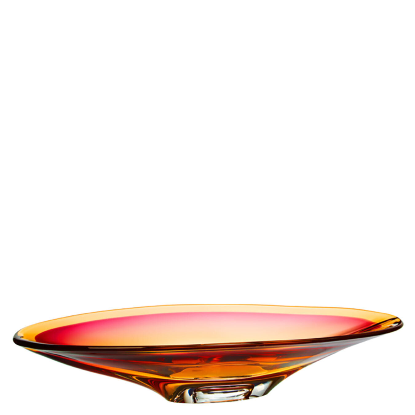 Kosta Boda Vision Dish Pink Amber 7071001