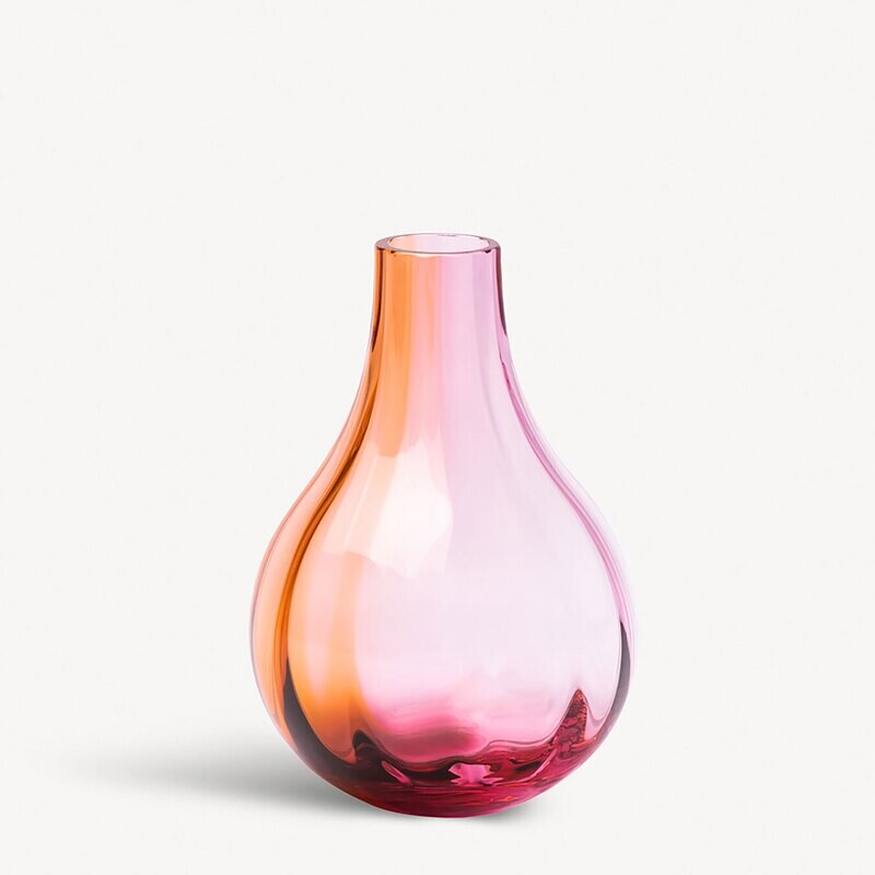 Kosta Boda Iris Vase Pink Amber 7600057