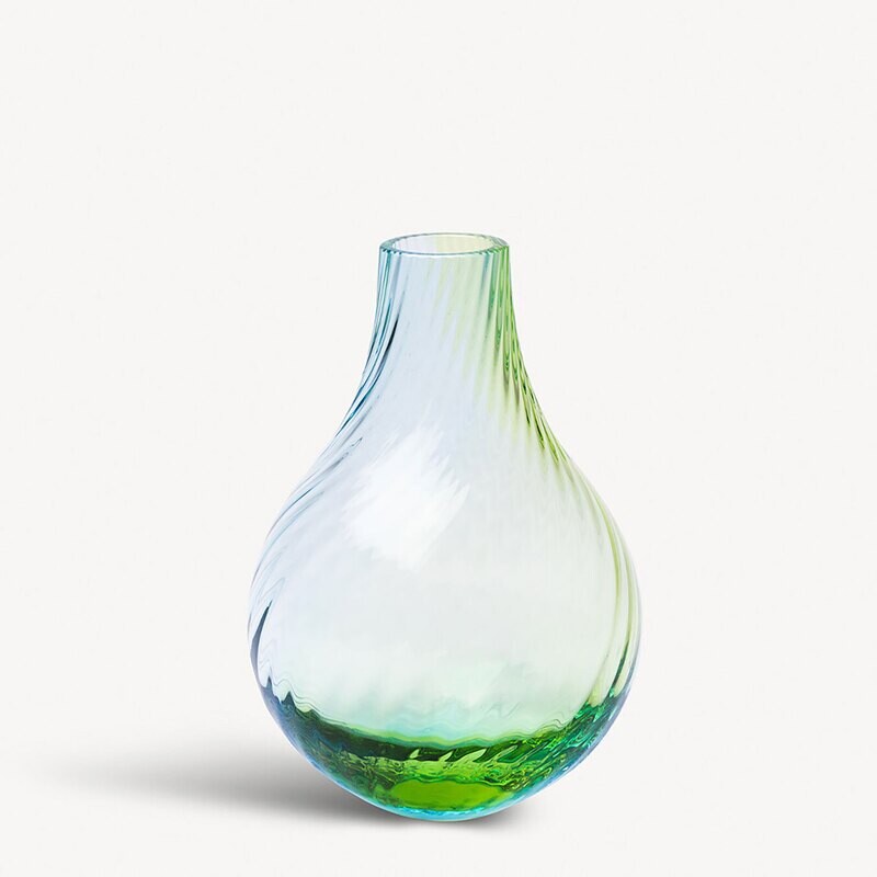 Kosta Boda Iris Vase Blue Green 7600055