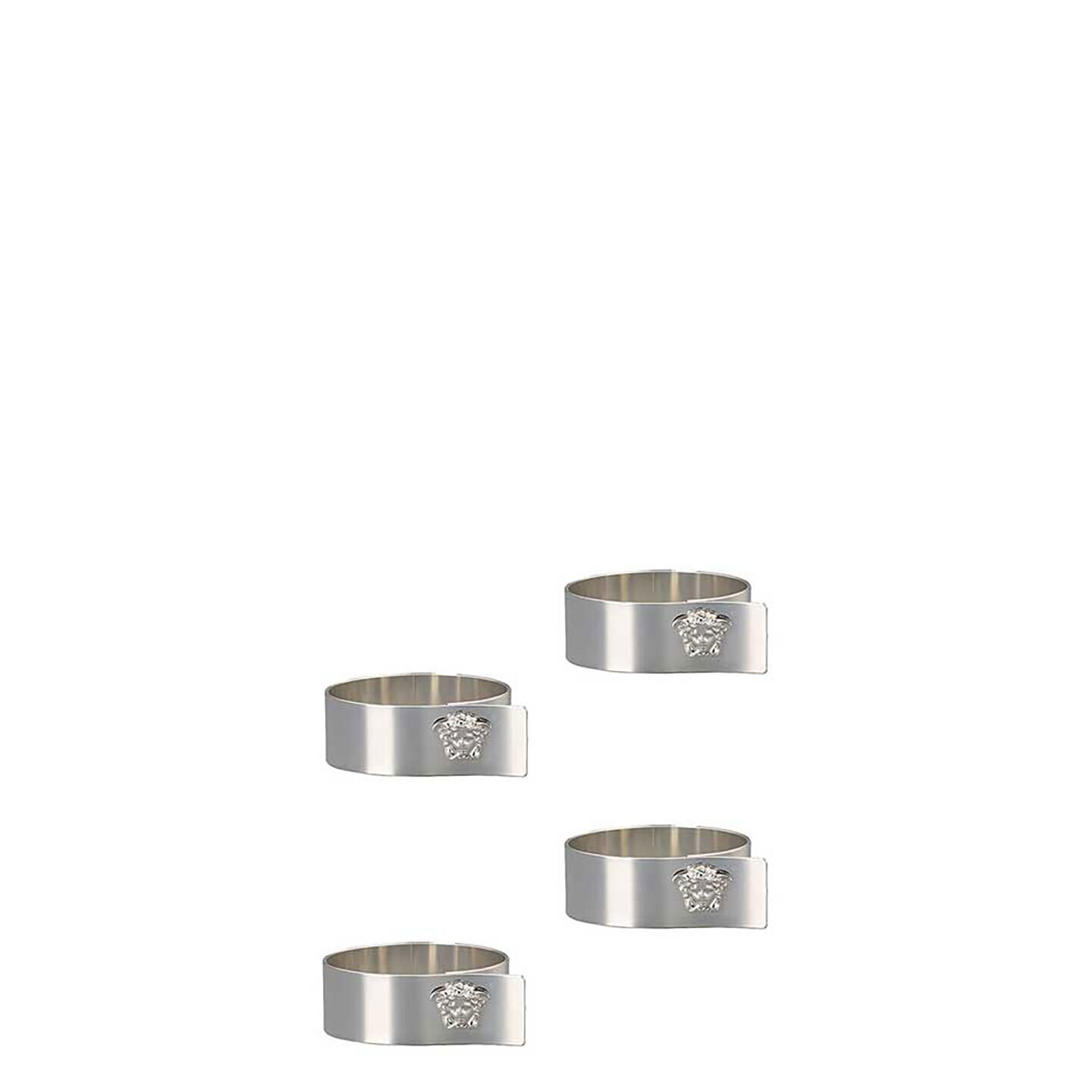 Versace Medusa Set of 4 Napkin Ring Silver 69201-321641-05010, MPN: 69201-321641-05010, 790955192379