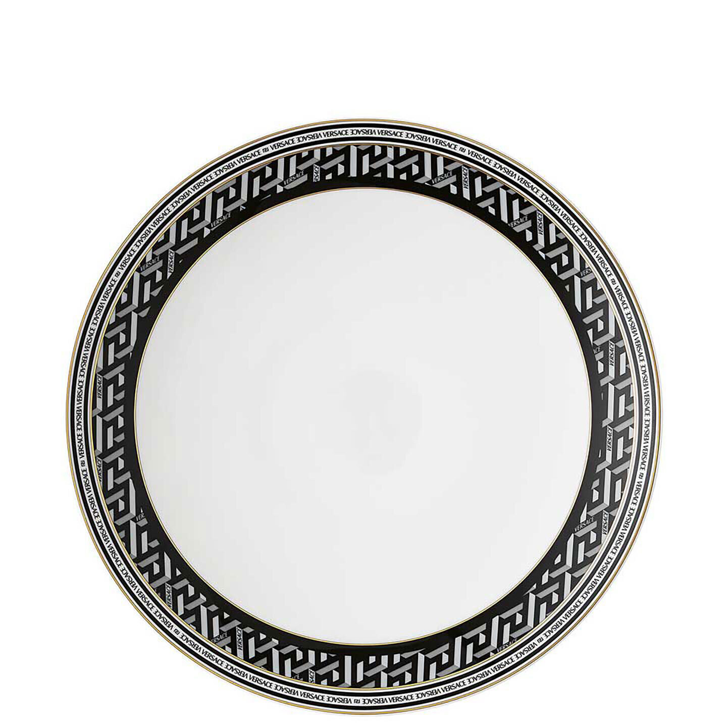 Versace La Greca Signature Black Gourmet Plate 19335-403765-10978, MPN: 19335-403765-10978, 7909551…