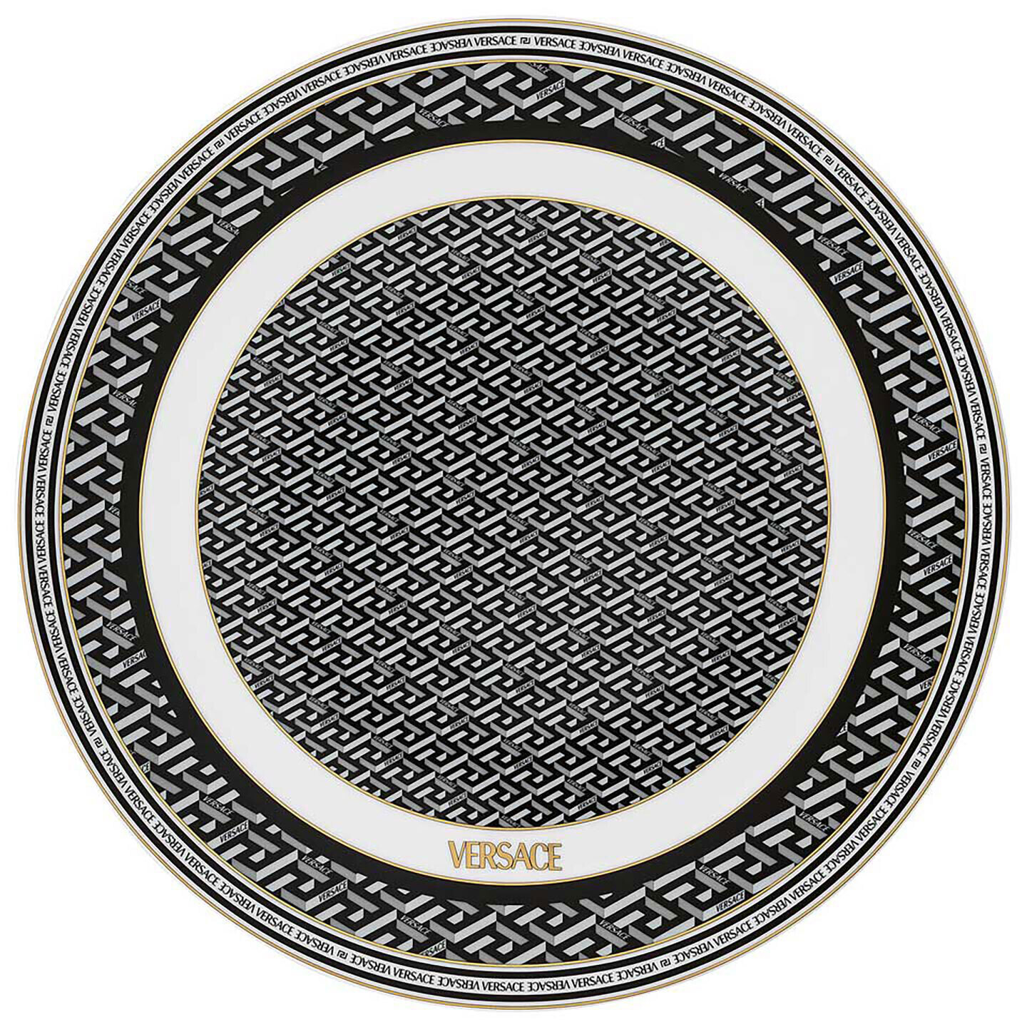 Versace La Greca Signature Black Service Plate 19335-403765-10263, MPN: 19335-403765-10263, 7909551…