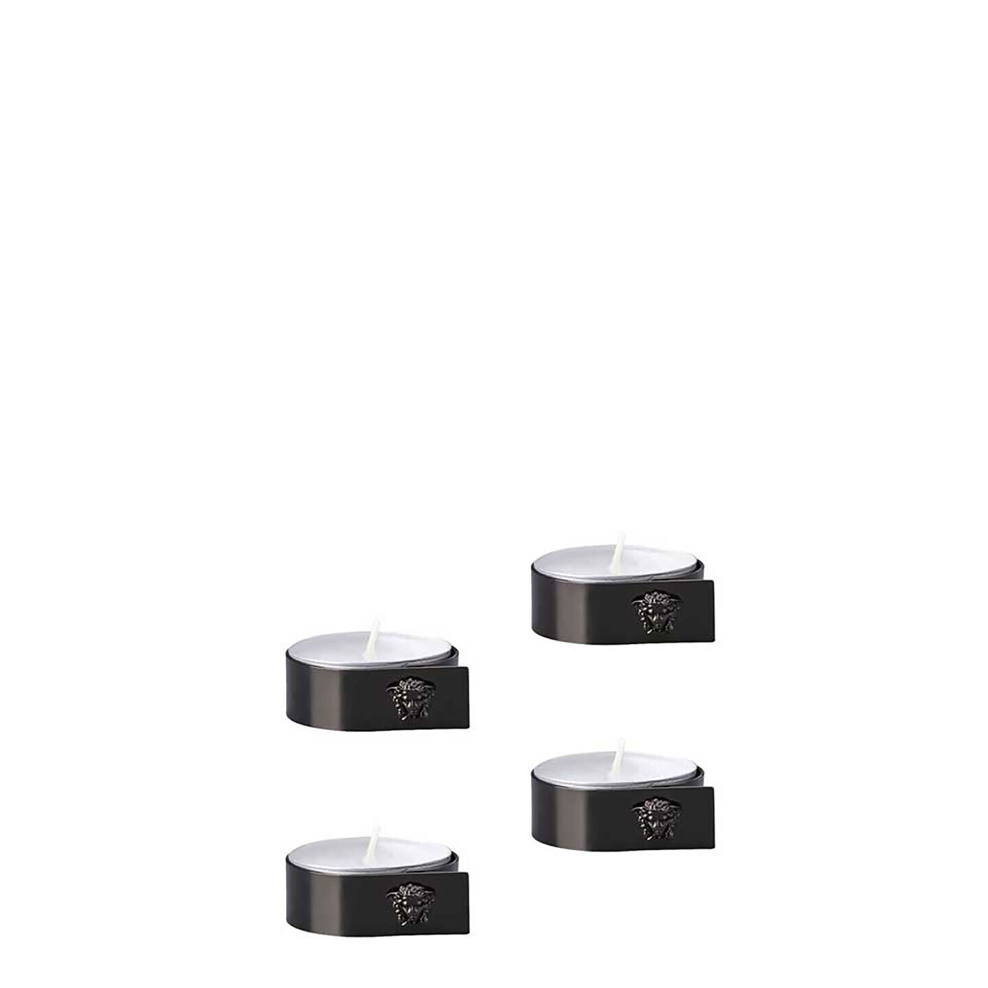 Versace Medusa Set of 4 Tea Lights Black 69201-321644-05885, MPN: 69201-321644-05885, 790955192508