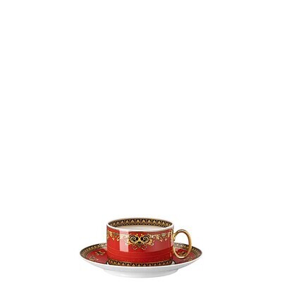 Versace Medusa Red Modern Tea Cup &amp; Saucer 19335-409605-14640, MPN: 19335-409605-14640, 790955192133