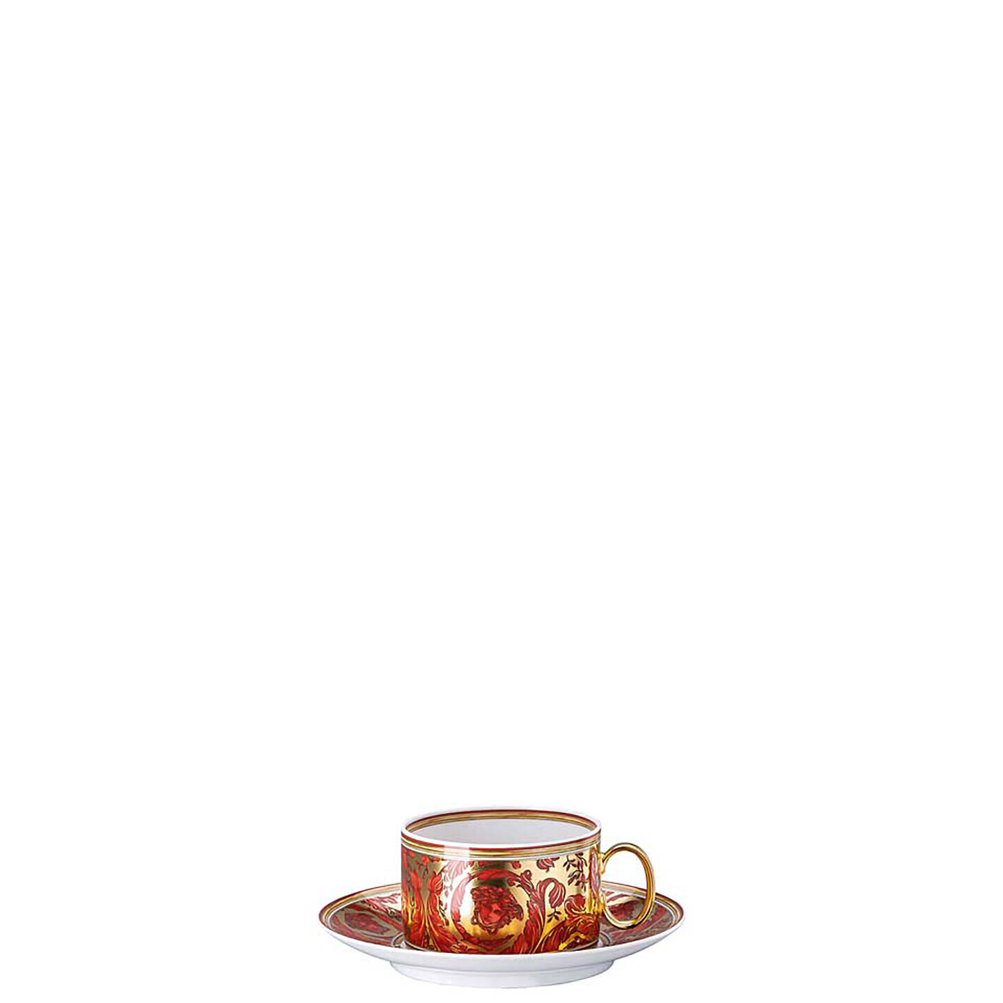 Versace Medusa Garland Red Tea Cup & Saucer 19335-409958-14640