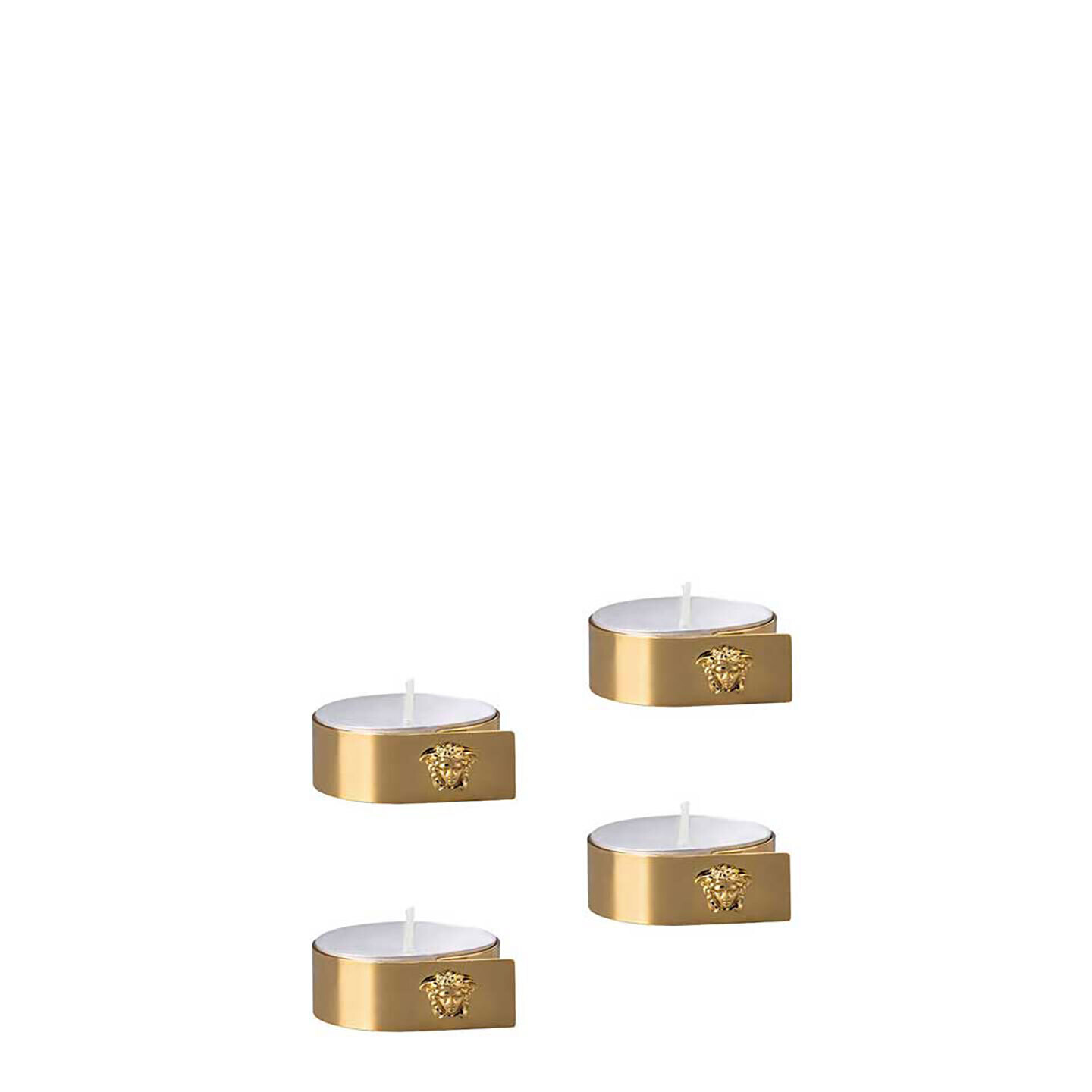 Versace Medusa Set of 4 Tea Lights Gold 69201-321643-05885, MPN: 69201-321643-05885, 790955192461