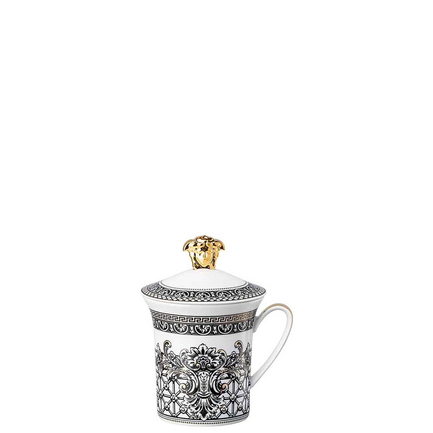 Versace 30 Years Marqueterie Mug with Lid 19315-409618-28700, MPN: 19315-409618-28700, 790955192751