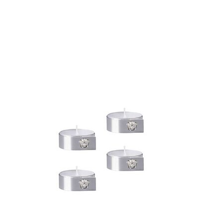Versace Medusa Set of 4 Tea Lights Silver 69201-321641-05885, MPN: 69201-321641-05885, 790955192386