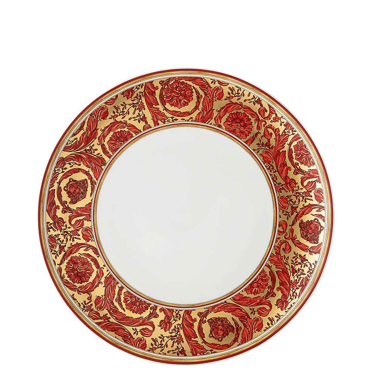 Versace Medusa Garland Red Dinner Plate 19335-409958-10229