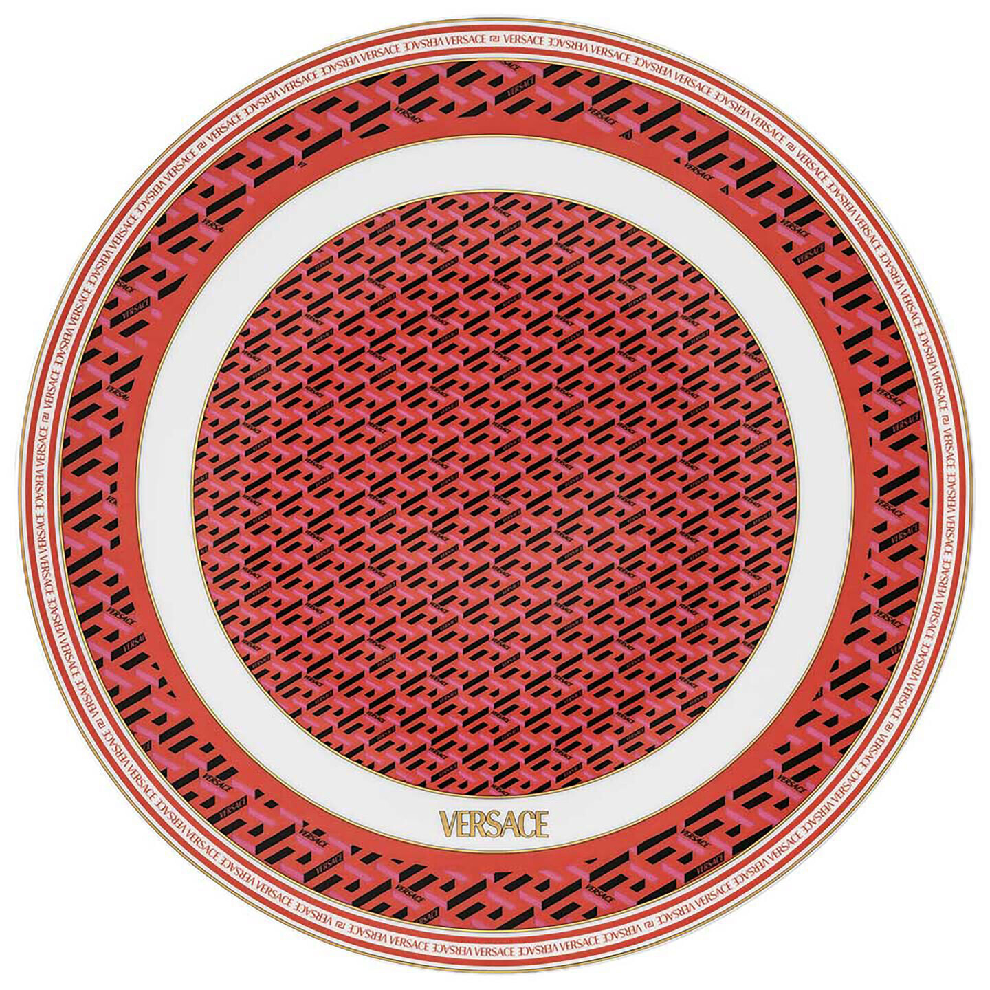Versace La Greca Signature Red Service Plate 19335-403766-10263