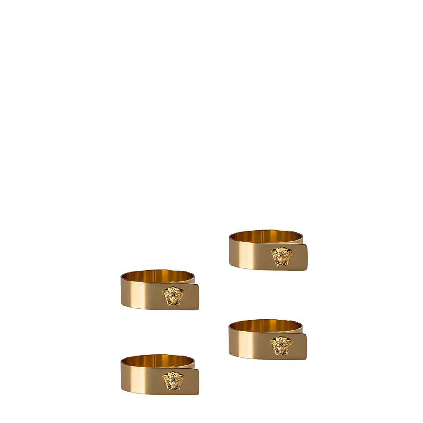 Versace Medusa Set of 4 Napkin Rings Gold 69201-321643-05010, MPN: 69201-321643-05010, 790955192454