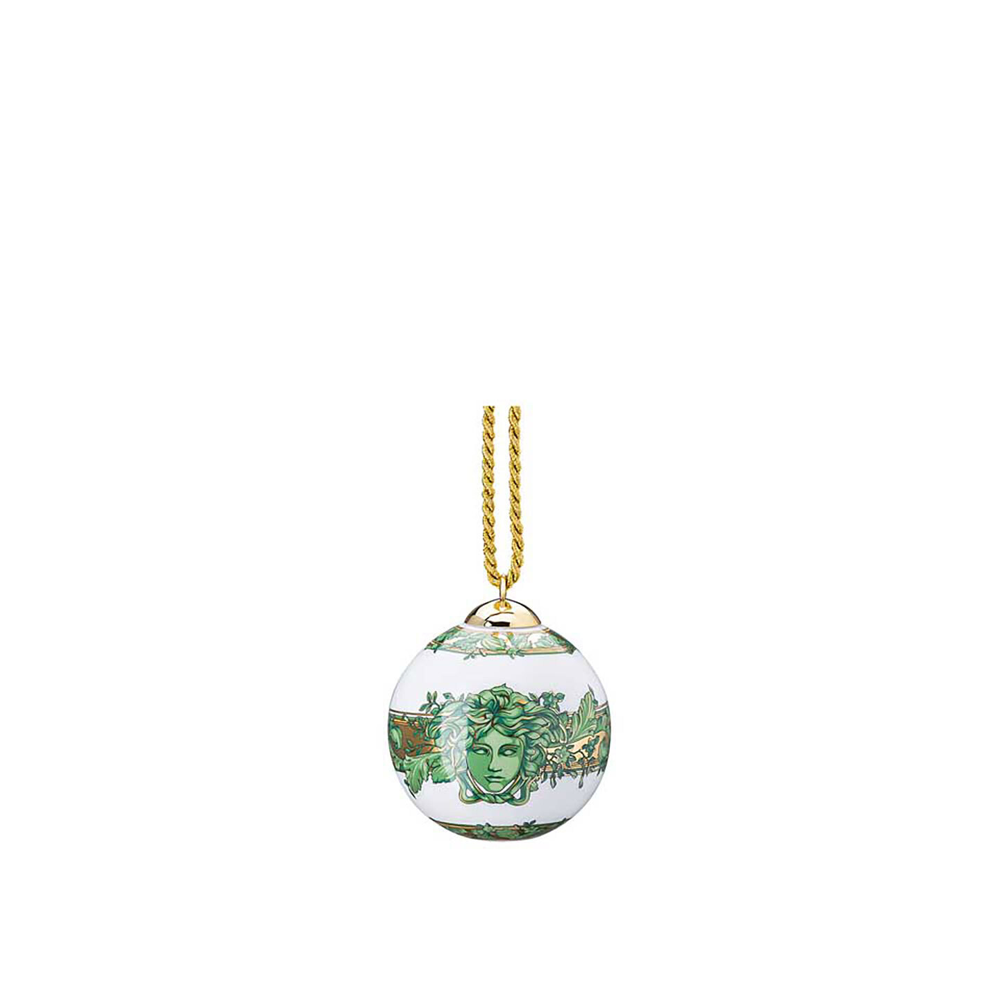 Versace Medusa Garland Red Globe Ornament3 in 14283-409959-27940, MPN: 14283-409959-27940, 79095519…