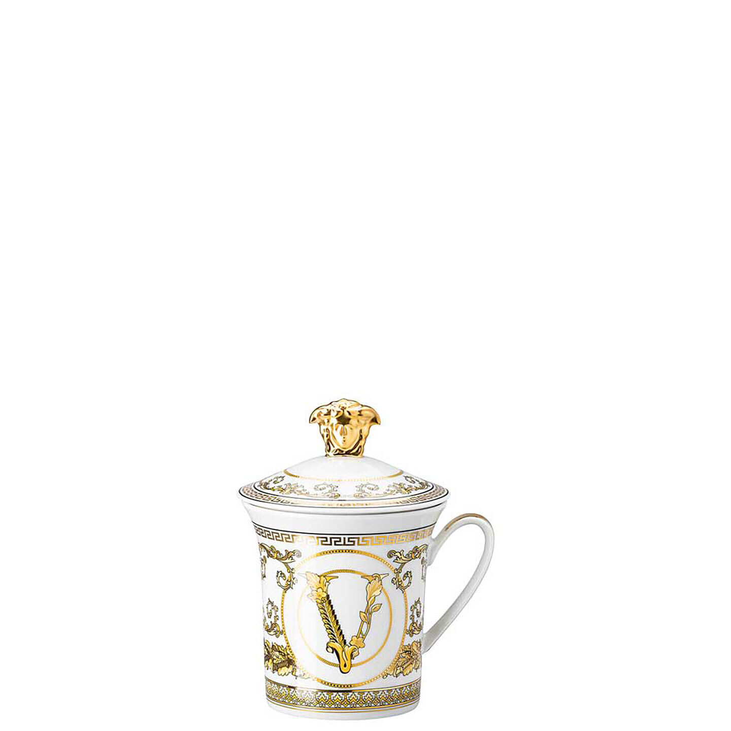 Versace 30 Years Virtus Gala White Mug with Lid 19315-403730-28700, MPN: 19315-403730-28700, 790955…