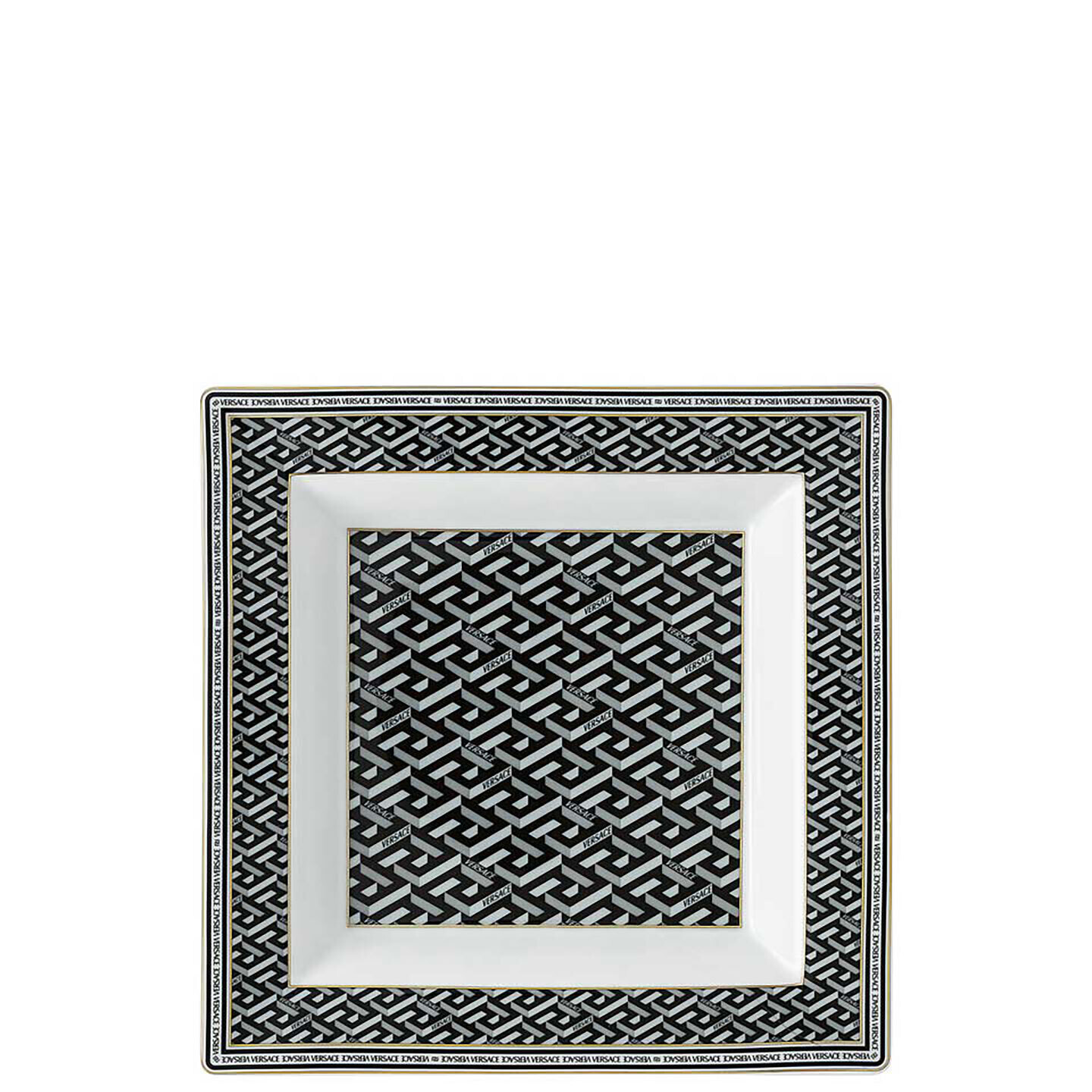 Versace La Greca Signature Black Tray Square 14085-403765-25822