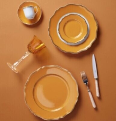 Raynaud Limoges Mazurka Or Orange Petit four stand 8.7 in 0869-01-515022, MPN: 0869-01-515022,