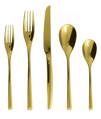Sambonet H-Art Satin Gold Tea coffee spoon 52727GS36, MPN: 52727GS36, 790955939455