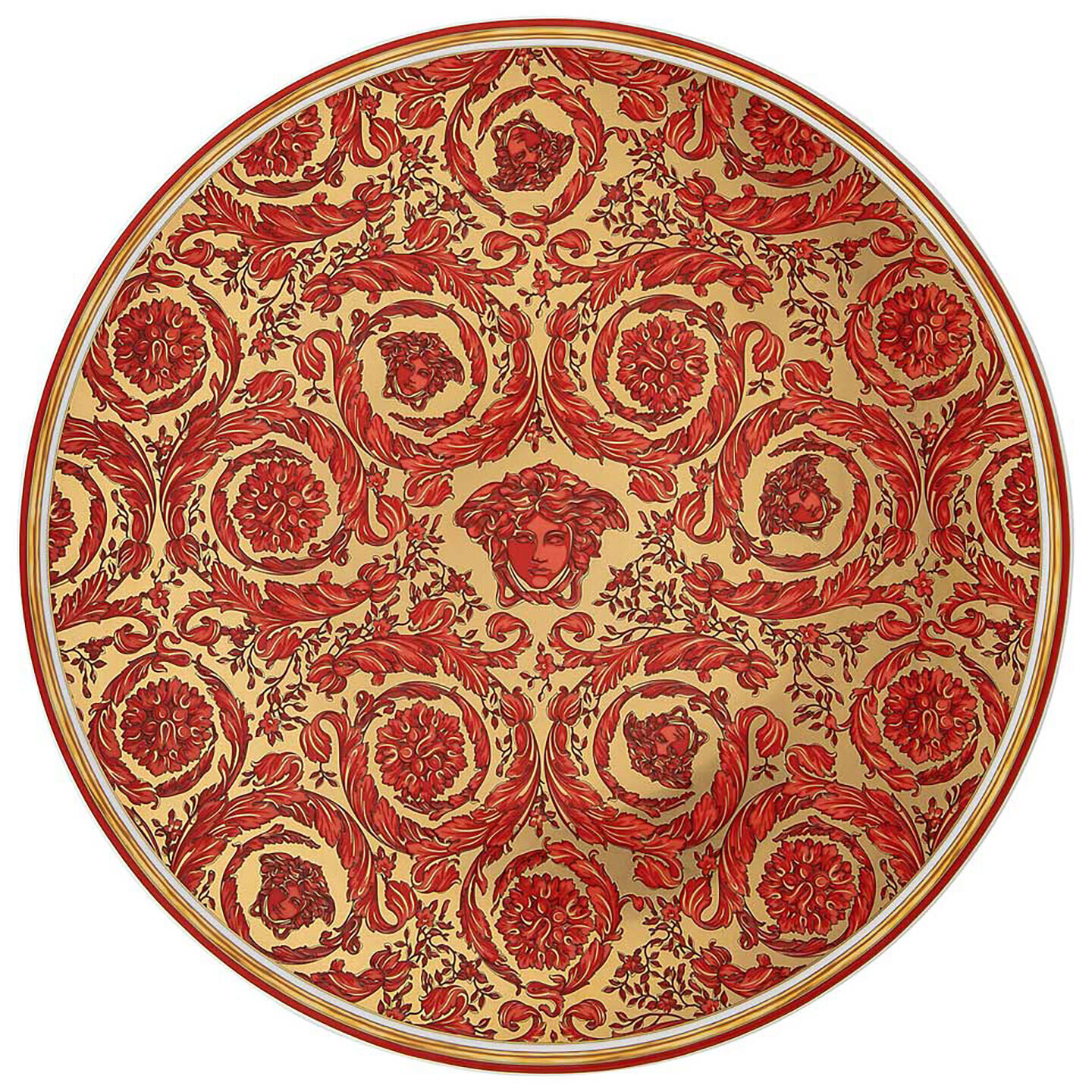 Versace Medusa Garland Red Christmas Plate11 3 4 in 19335-409958-20021, MPN: 19335-409958-20021, 79…