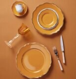 Raynaud Limoges Mazurka Or Orange Coffee Saucer 5.1 in 0869-01-355013, MPN: 0869-01-355013,