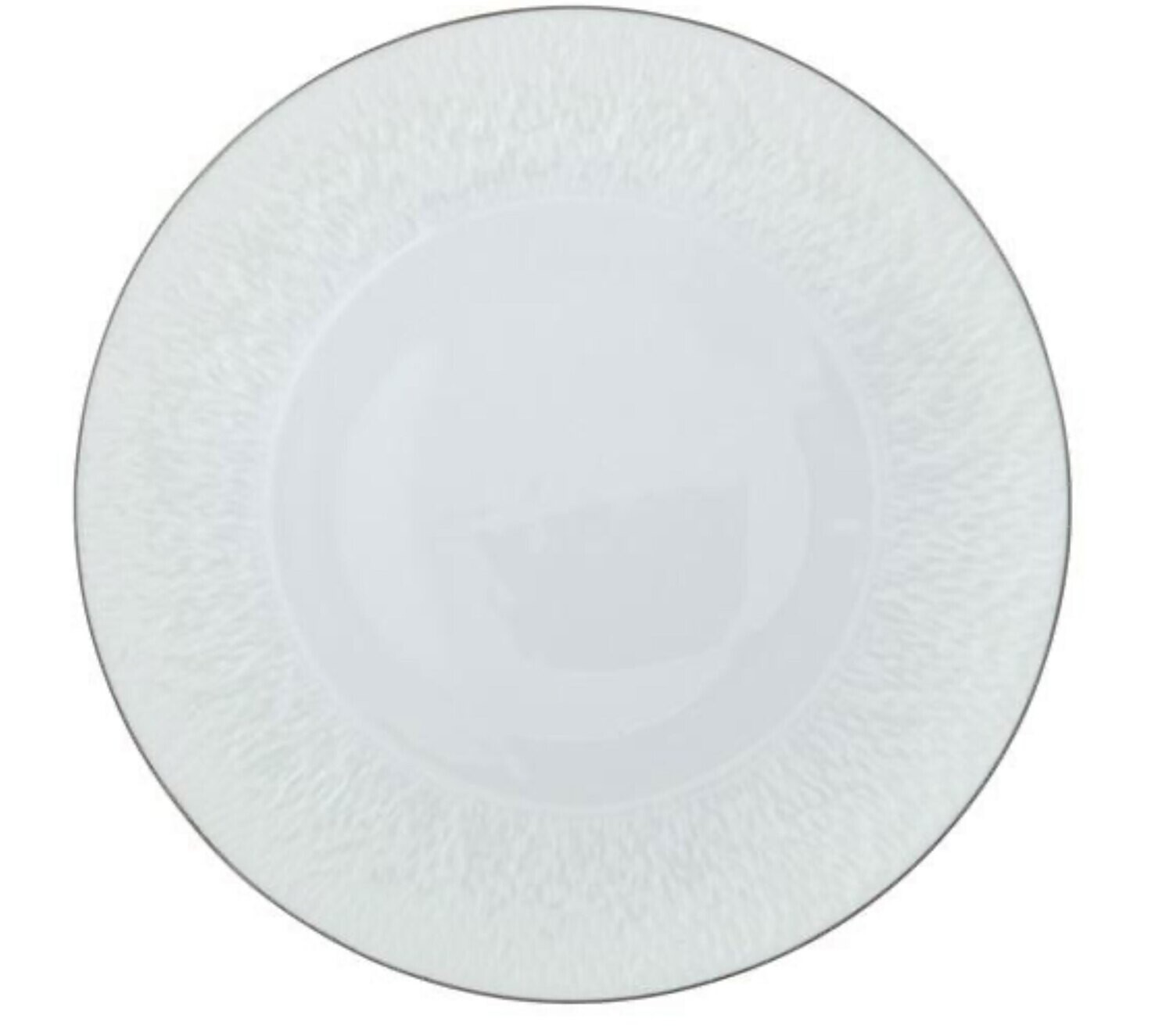 Raynaud Limoges Mineral Filet Platinum Deep plate with engraved rim 10.6 in 0349-21-250027