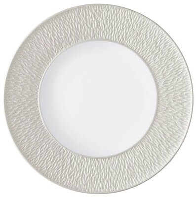 Raynaud Limoges Mineral Irise Pearl Grey Deep plate with engraved rim 10.6 in 0344-23-250027, MPN: …
