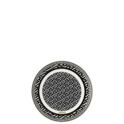 Versace La Greca Signature Black Bread &amp; Butter Plate 19335-403765-10217, MPN: 19335-403765-10217, …