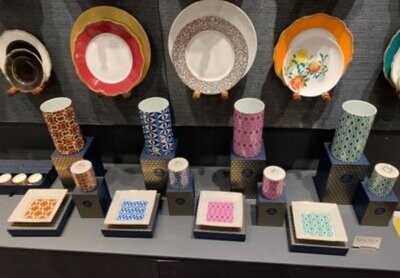 Raynaud Limoges Mosaic 4 pc Candle Set Gift Box 0932-33-848005, MPN: 0932-33-848005,