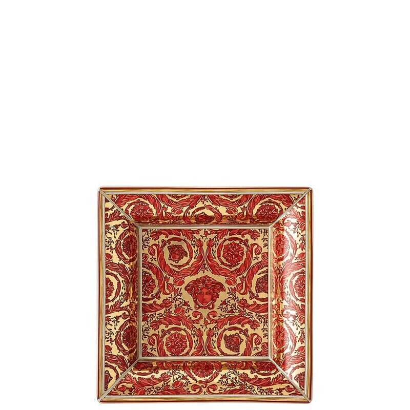 Versace Medusa Garland Red Medusa Garland Red- Tray Square 7 in 14240-409958-25818