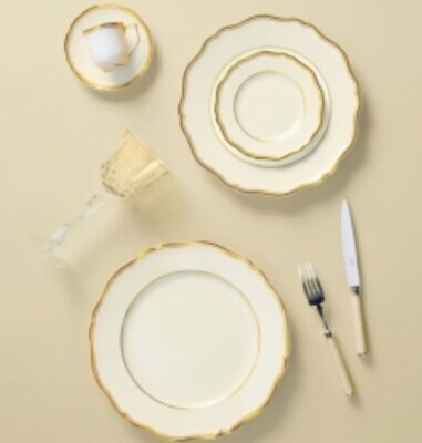Raynaud Limoges Mazurka Or Ivory Petit four stand 10.6 in 0866-01-515027, MPN: 0866-01-515027,