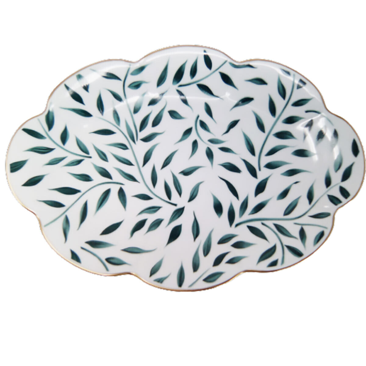 Royal Limoges Olivier Green Filet Green Relish Dish 9.5 Inch M220-NYM12010V, MPN: M220-NYM12010V,