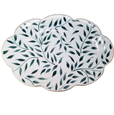 Royal Limoges Olivier Green Filet Green Relish Dish 9.5 Inch M220-NYM12010V, MPN: M220-NYM12010V,