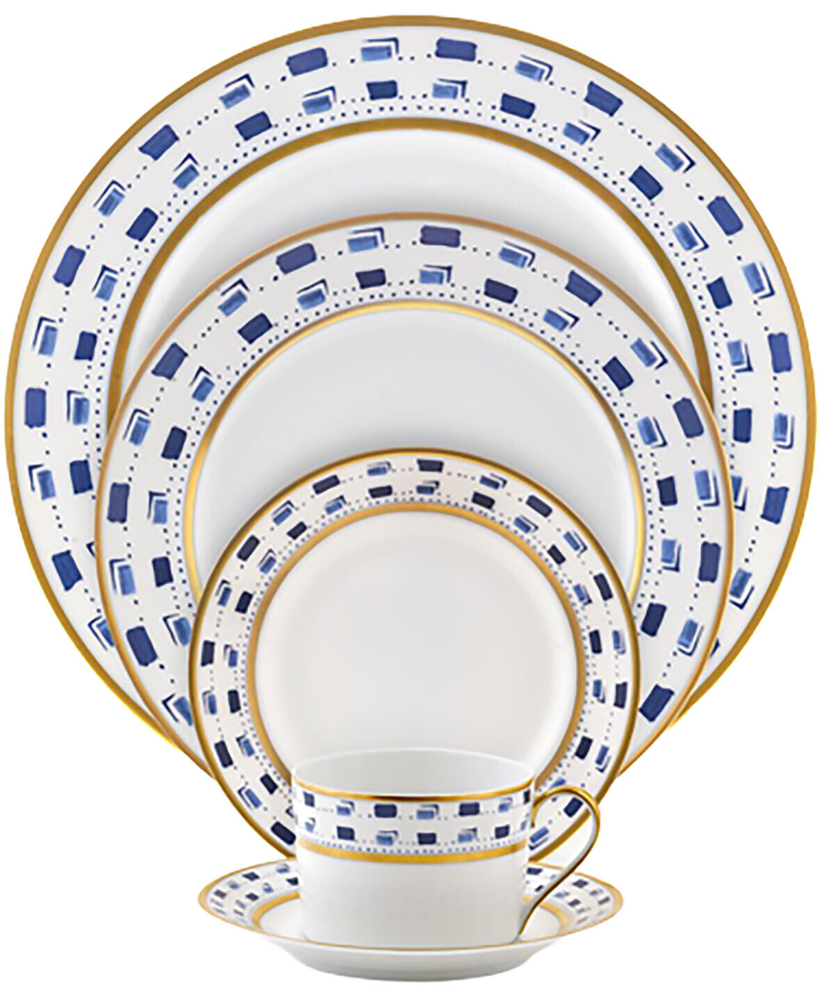 Royal Limoges La Bocca Bleu Shallow Salad Pasta Plate 8.5 Inch A220-COU20020, MPN: A220-COU20020,