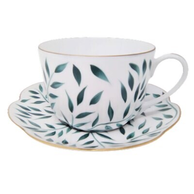 Royal Limoges Olivier Green Filet Green Breakfast Cup 10 oz R400-NYM12010V, MPN: R400-NYM12010V,