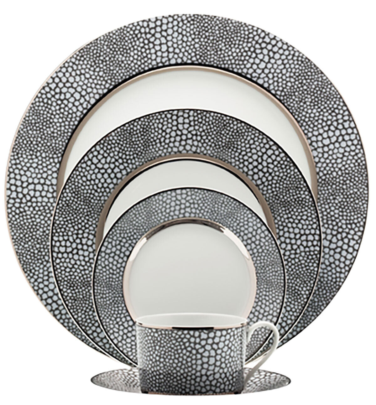 Royal Limoges Makassar Platinum Cream Soup Cup 10 oz R500-REC20576, MPN: R500-REC20576,