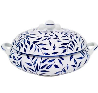 Royal Limoges Olivier Blue Soup Tureen 60 oz P999-NYM20826, MPN: P999-NYM20826,