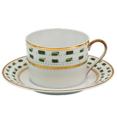 Royal Limoges La Bocca Green Breakfast Cup 10 oz R400-REC20663, MPN: R400-REC20663,