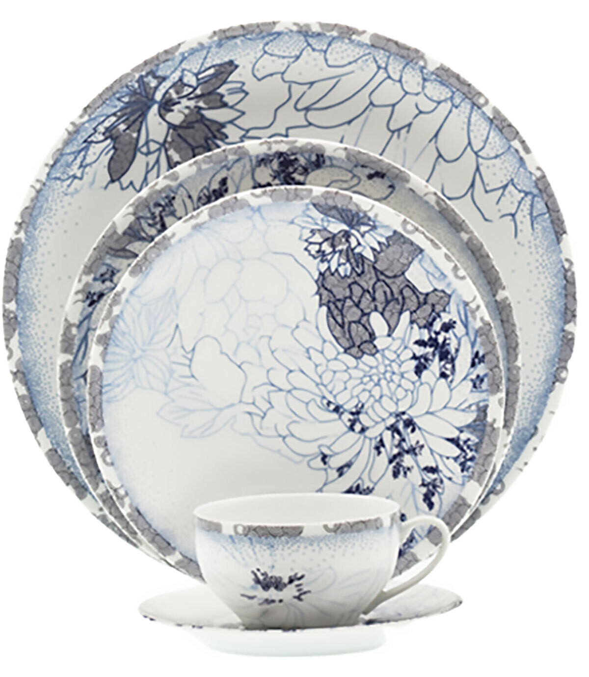 Royal Limoges Reve Bleu Rectangular Cake Platter L330-COU20660, MPN: L330-COU20660,