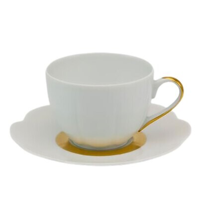 Royal Limoges Fleur&#39;T Matte Gold Breakfast Saucer T300-NYM20466, MPN: T300-NYM20466,