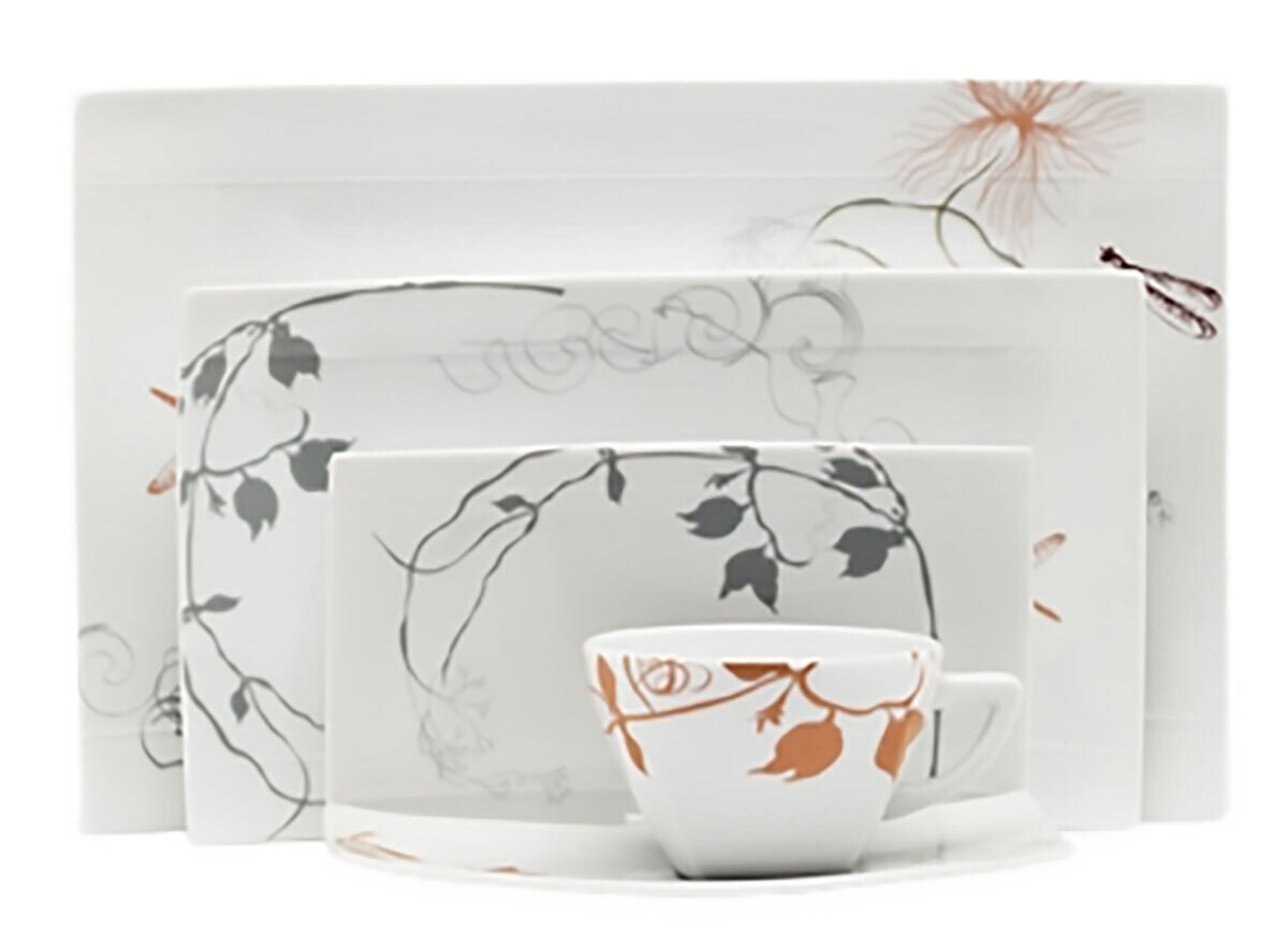 Royal Limoges Herbier Zen Deep Plate 8X4 B347-PAG20608, MPN: B347-PAG20608,
