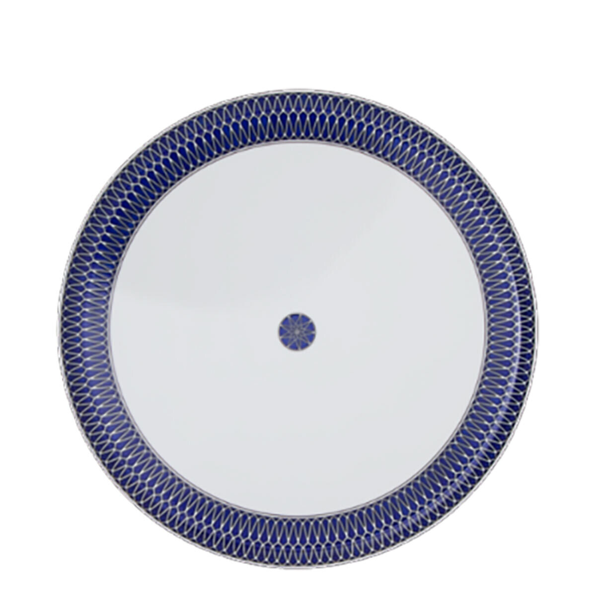 Royal Limoges Blue Star Round Cake Pie Platter 12 Inch L310-REC20797, MPN: L310-REC20797,