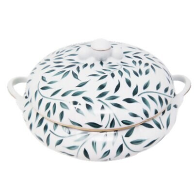 Royal Limoges Olivier Green Filet Green Soup Tureen 60 oz P999-NYM12010V, MPN: P999-NYM12010V,