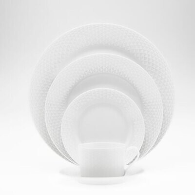 Royal Limoges Diamonds White Shallow Salad Pasta Plate 8.5 Inch A220-COU20471, MPN: A220-COU20471,